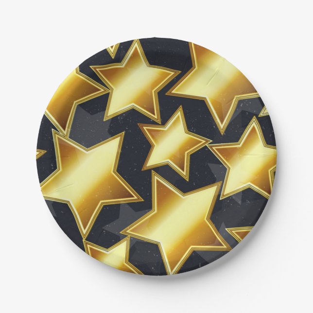 Stars pattern paper plate (Front)