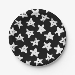 Stars pattern paper plate