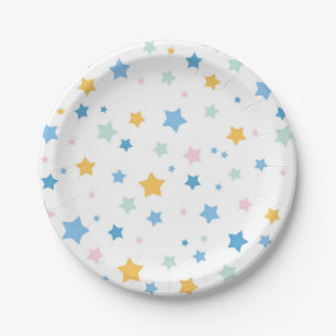 Stars pattern paper plate