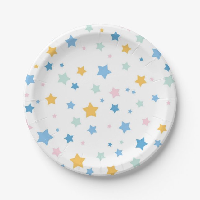 Stars pattern paper plate (Front)