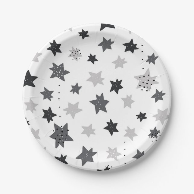 Stars pattern paper plate (Front)