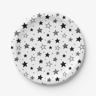 Stars pattern paper plate