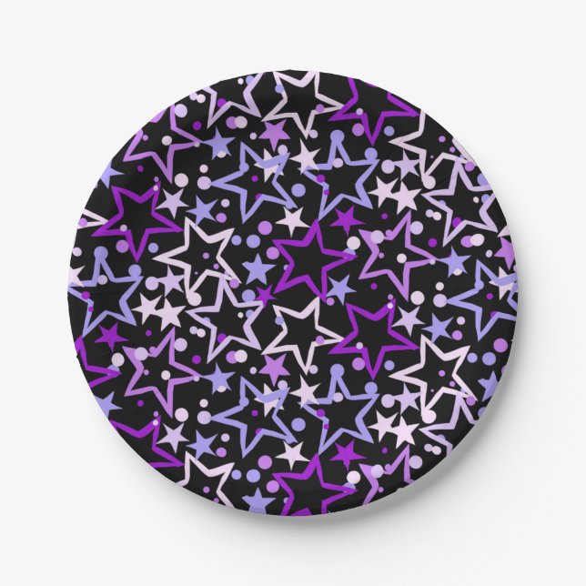 Stars pattern paper plate (Front)