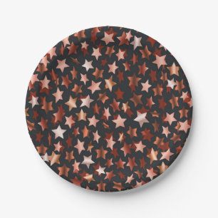 Stars pattern paper plate