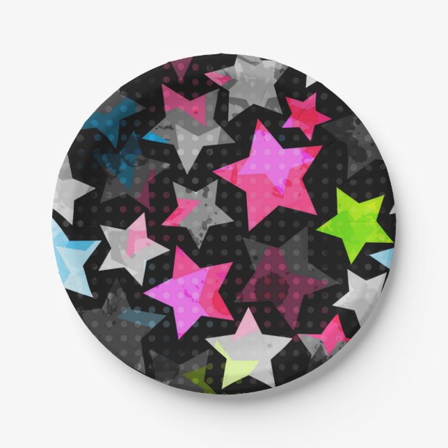 Stars pattern paper plate (Front)