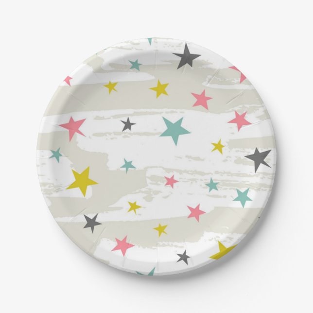 Stars pattern paper plate (Front)