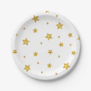 Stars pattern paper plate