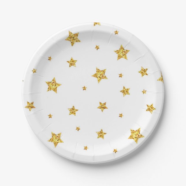 Stars pattern paper plate (Front)