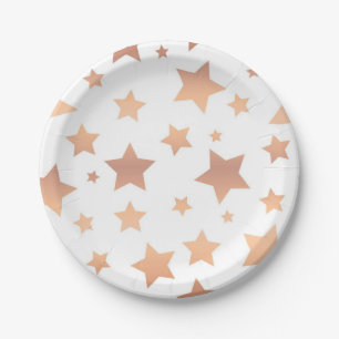 Stars pattern paper plate