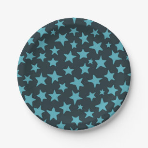Stars pattern paper plate
