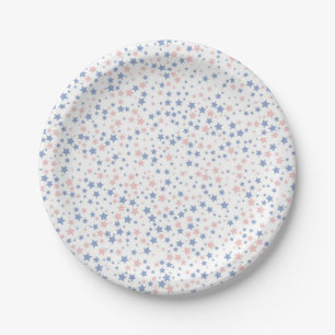 Stars pattern paper plate