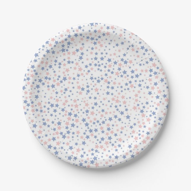 Stars pattern paper plate (Front)