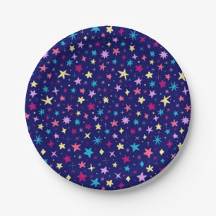 Stars pattern paper plate