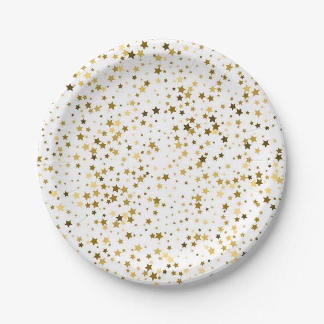Stars pattern paper plate (Front)