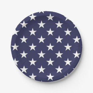 Stars pattern paper plate