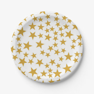 Stars pattern paper plate