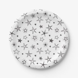 Stars pattern paper plate