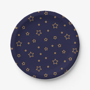 Stars pattern paper plate