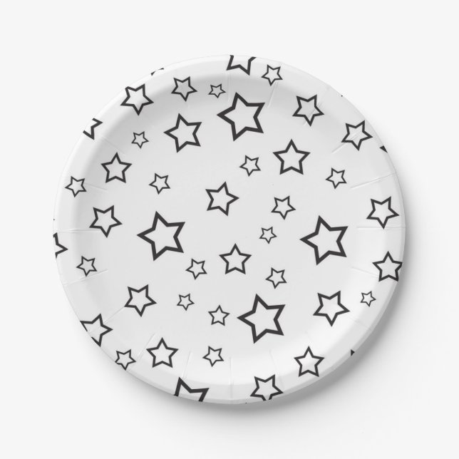 Stars pattern paper plate (Front)