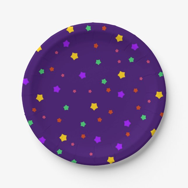Stars pattern paper plate (Front)