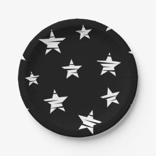 Stars pattern paper plate