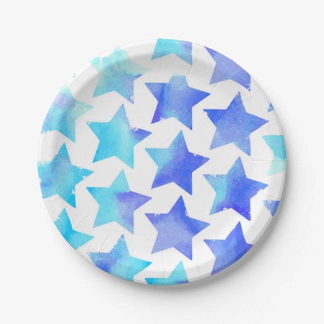 Stars pattern paper plate (Front)