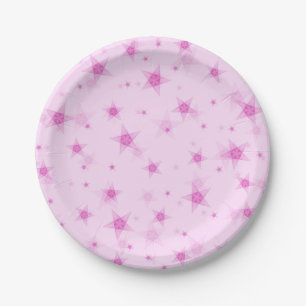 Stars pattern paper plate