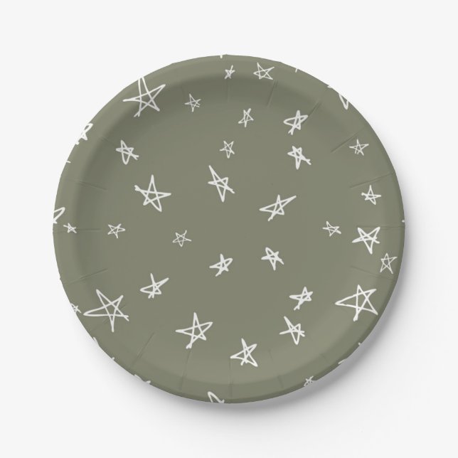 Stars pattern paper plate (Front)