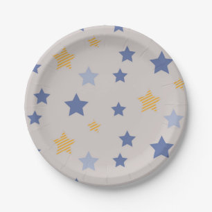 Stars pattern paper plate