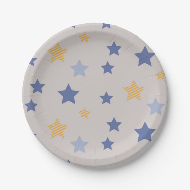 Stars pattern paper plate (Front)