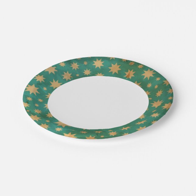 Stars pattern paper plate (Angled)