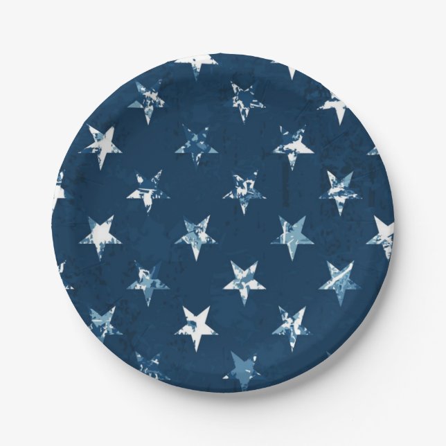 Stars pattern paper plate (Front)