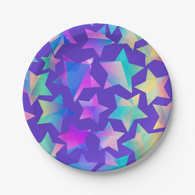 Stars pattern paper plate (Front)