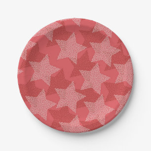 Stars pattern paper plate