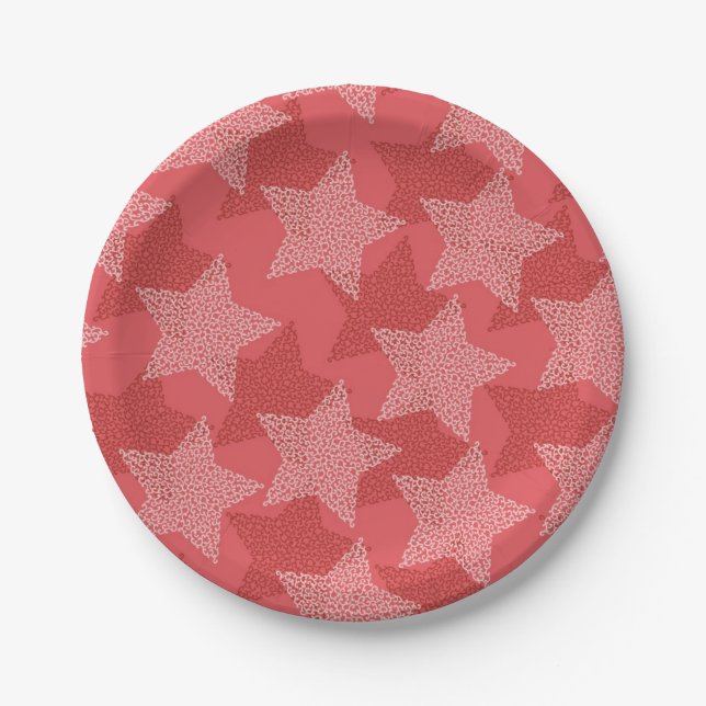 Stars pattern paper plate (Front)