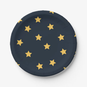 Stars pattern paper plate