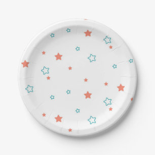 Stars pattern paper plate