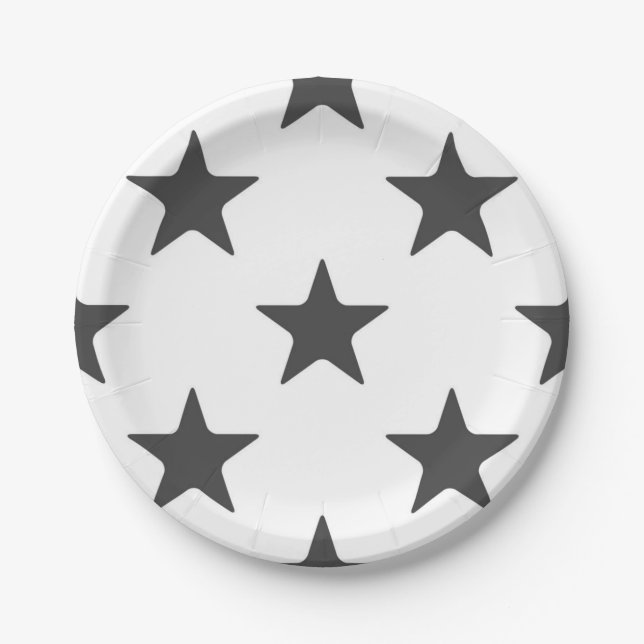 Stars pattern paper plate (Front)
