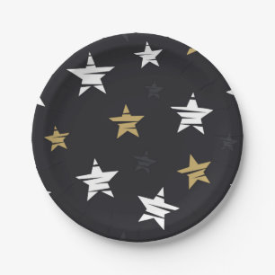 Stars pattern paper plate