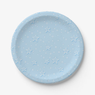 Stars pattern paper plate