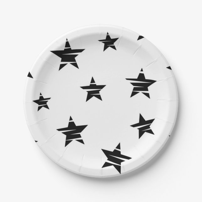Stars pattern paper plate (Front)