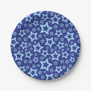 Stars pattern paper plate