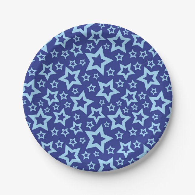 Stars pattern paper plate (Front)