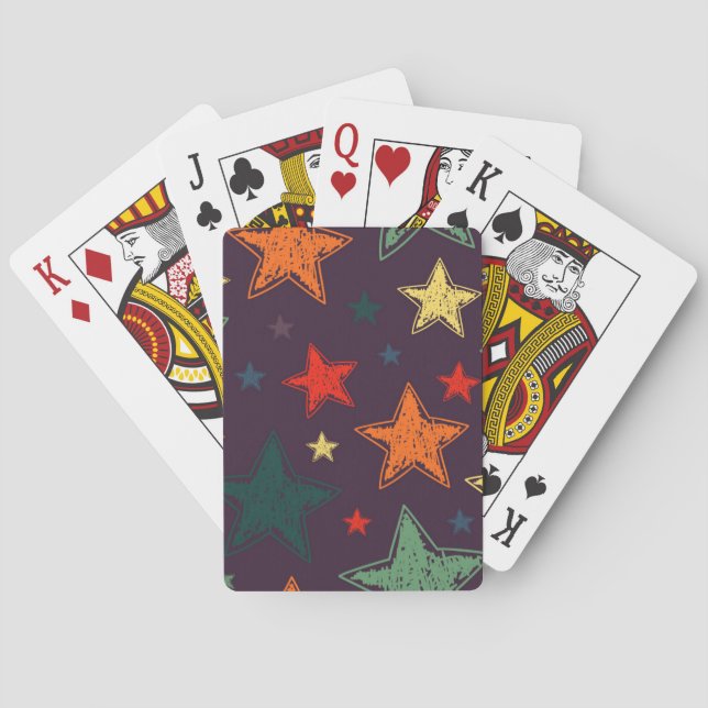 Stars pattern playing cards (Back)