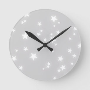 Stars Pattern Round Clock