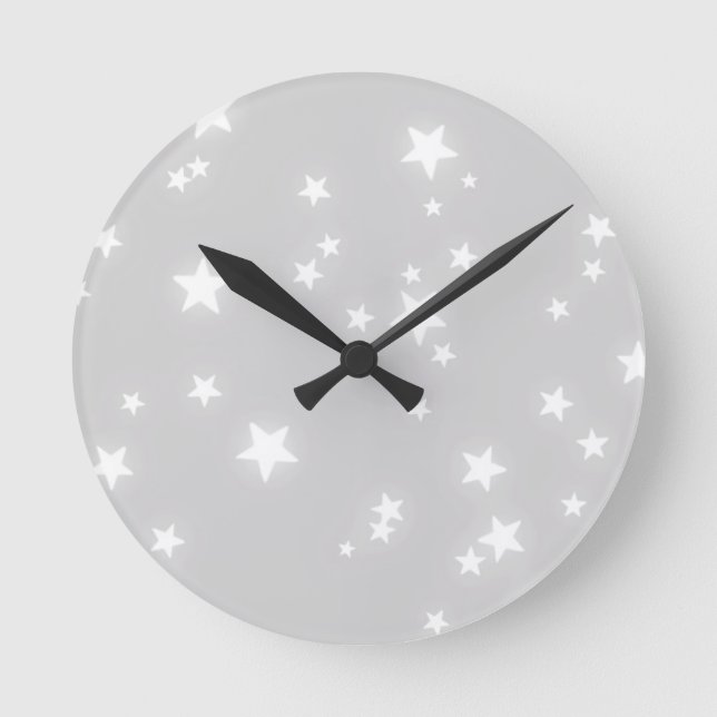Stars Pattern Round Clock (Front)