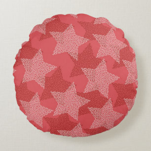 Stars pattern round cushion