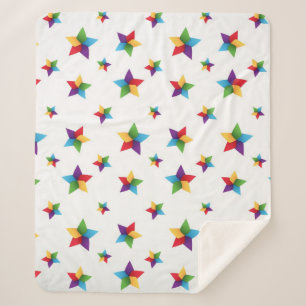 Stars pattern sherpa blanket