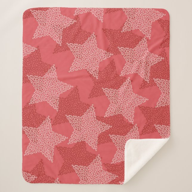 Stars pattern sherpa blanket (Front)