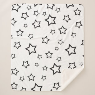 Stars pattern sherpa blanket